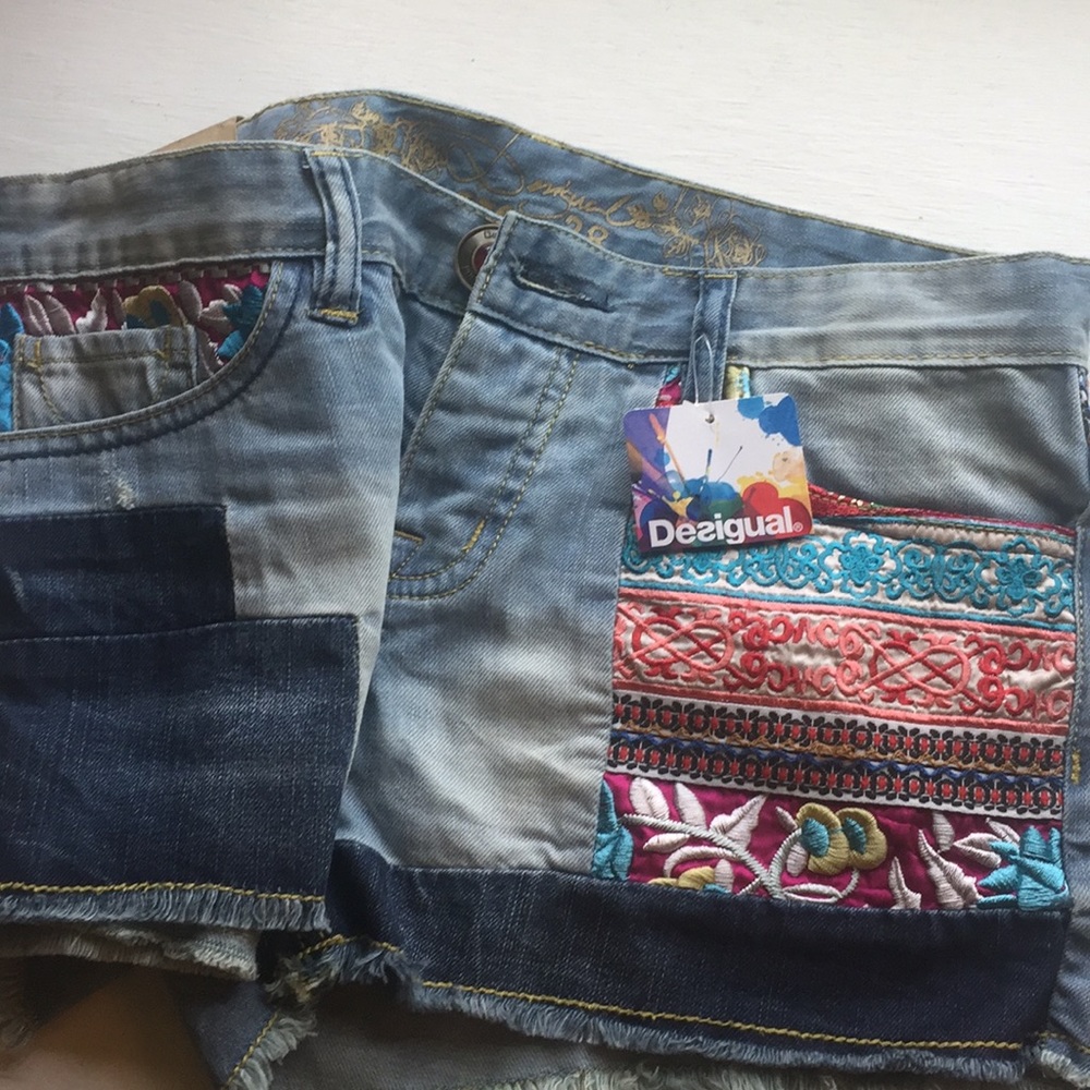 Denim Ethnic super short